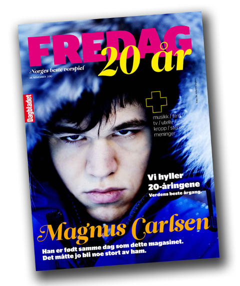 I anledning 20-�rsjubileet publiserer vi tre av sakene vi husker best:

&bull; Mesterregiss�r Aki Kaurism�ki ser ikke forskjell p� filmene han laget i edru tilstand og de han laget i konstant rus. Les Tarje Holtvedts ikoniske intervju fra 1997 her.

&bull; Det gikk d�rlig for det norske laget L�kkas Sorte Svin under  Alternative World Cup ?98. Les Joachim F�rsunds deltakende reportasje her.

&bull; Bestemora til Coldplay-vokalist Chris Martin d�de dagen f�r FREDAG intervjuet ham. Les Bernt Jakob Oksnes' terapeutiske intervju fra 2002 her.