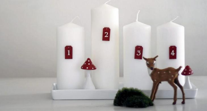ADVENDTSTAKE: Pynt med Bambi og r�dprikkete sopper. Foto/styling: Ann Helen Lund og Solveig Gr�vle