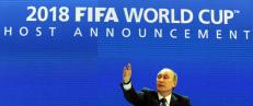 epa02477127 Russian Prime Minister Vladimir Putin speaks during a media conference after Russia won the bid to host the FIFA Soccer World Cup 2018 in Zurich, Switzerland, 02 December 2010.  EPA/WALTER BIERI