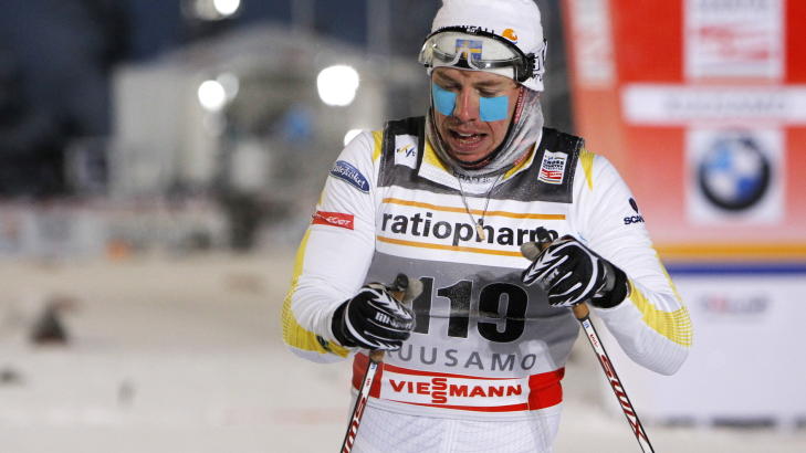 KOM NED P� JORDA IGJEN: Emil J�nsson vant i g�r, men fikk spurtbank i dag. 
Foto: H�kon Mosvold Larsen / Scanpix