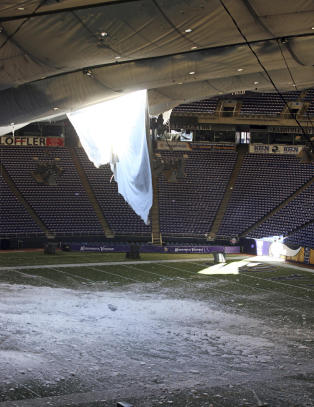 40 centimeter sn� var nok til at taket raste