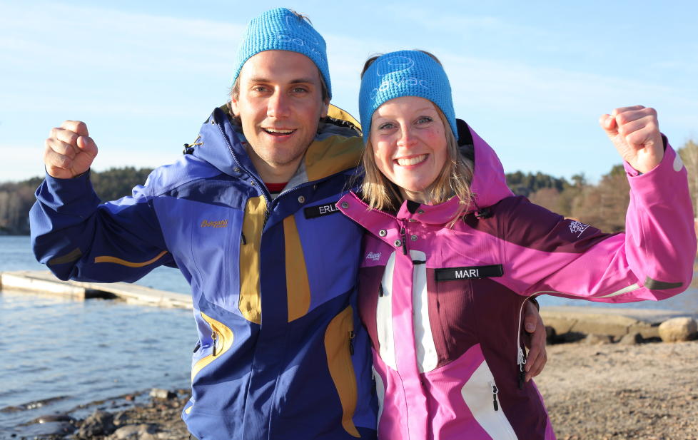SA NEI: Erlend R�nning (28) ville ikke inng� en avtale med Mari Wedum (25) om � dele pengepremien dersom en av dem vant finalen i �71 grader nord�. Tre dager senere stakk Wedum av med 350.000 kroner. Foto: Stella Pictures