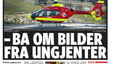 FAKSIMILE 27.10.2010:  Mann misten for overgrep mot hundrevis av barn og ungdommer. Mannen er lege overlege anestesilege og jobber blant annet i Norsk Luftambulanse.