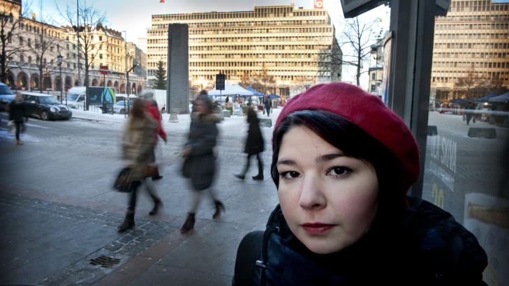 PAPIRL�S FLYKTING:   Maria Amelie ga de papirl�se flyktingene et ansikt. I dag ble hun p�grepet.  Foto: John T. Pedersen/Dagbladet