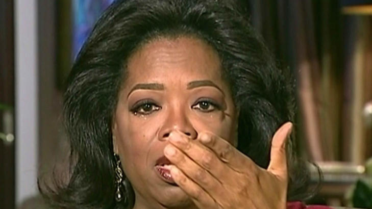 TOK TIL T�RENE: Oprah begynte � gr�te da Barbara Waters spurte om hun er lesbisk. Foto: Stella Pictures
