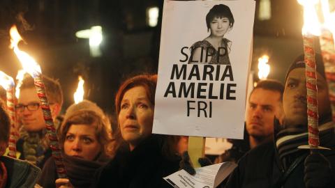 SLIPP MARIA AMELIE FRI:  Budskapet var klart i Oslo i kveld. Foto: Scanpix