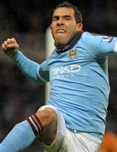 Tevez storspilte da Dzeko debuterte