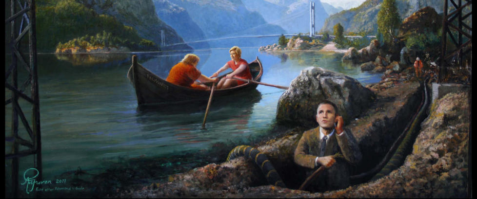 Her er Rolf Grovens Hardanger-harselas med Jens, Erna og Siv