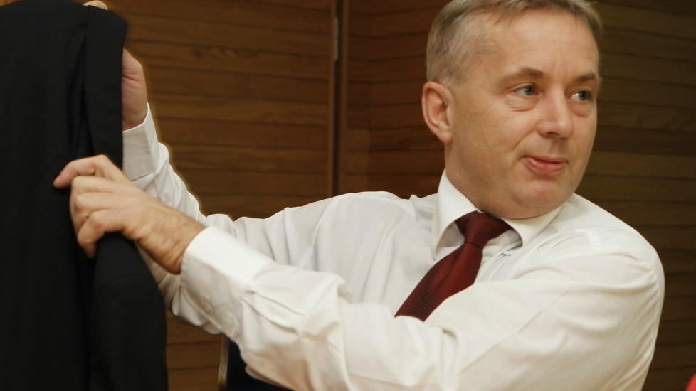  JOBBER IKKE BARE FOR EGNE BARN:  Justisminister Knut Storberget engasjerer seg personlig i en barnebortf�ringssak i Slovakia mens han selv har pappapermisjon. FOTO: BERIT ROALD, SCANPIX.
Foto: Berit Roald / Scanpix