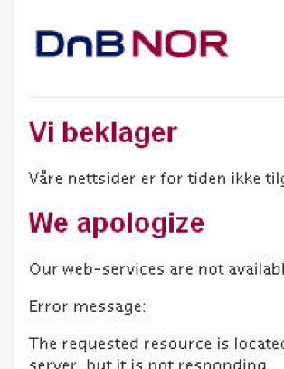 Flere nettbanker har slitt med tekniske problemer