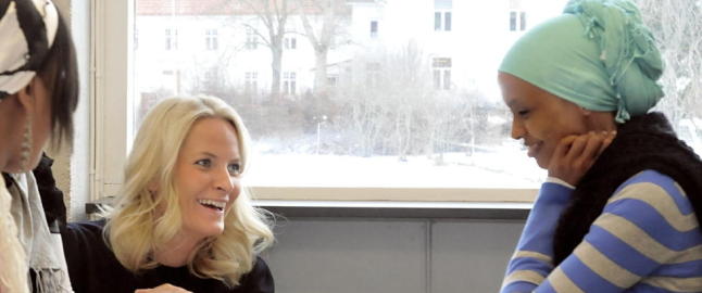 Mette-Marit m�tte asyls�kere