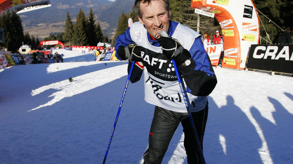 VAL DI FIEMME, ITALIA :  Arkitekten bak Tour de Ski, Vegard Ulvang, gikk selv opp bakken i Val Di Fiemme. Foto: Erlend Aas / SCANPIX