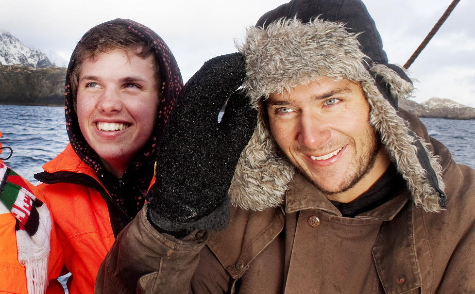 VED MCMURDO-BASEN:  Jarle Andh�y og Samuel Massie er ankommet McMurdo-basen i god behold. Arkivfoto: Agnete Brun