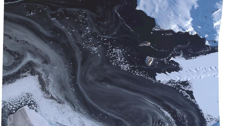 SLIK SER DET UT: N�r en satelitteier laster ned bilder etter bestilling legger de ut en s�kalt quick look &mdash; det betyr at man kan se satellittbildet i d�rligere oppl�sning. Dette bildet er tatt av et amerikansk satelittselskapet i omr�det hvor Berserk sist ga lyd fra seg. Oppl�sningen p� bildet er 25 meter. Foto: Digitale Globe