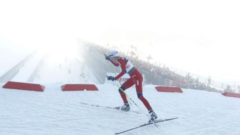 SUPERETAPPE: Kristin St�rmer Steira sprengte feltet p� den tredje etappen. Foto: BJ�RN LANGSEM