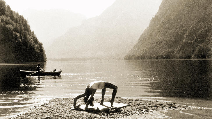 TRENING: Her utf�rer Braun en trenings�kt ved Kongesj�en i Berchtesgaden, like i n�rheten av Hitlers bolig i Berghof. Bildet er tatt i 1942. Foto: Getty Images / All Over Press
