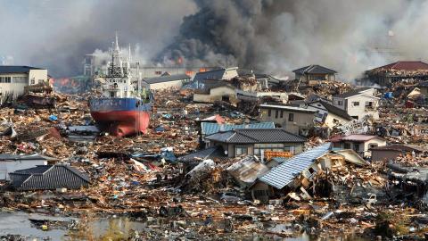 STORE �DELEGGELSER: Her fra byen Kisenuma. Foto: EPA/STR JAPAN OUT