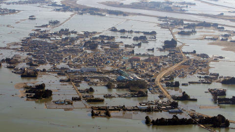 HARDT RAMMET: Byen Sendai. Foto: AP Photo/Itsuo Inouye