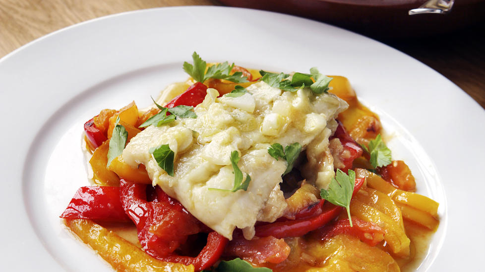 Baskerbacalao: Bacalao med piperade. Foto: Mette Randem.