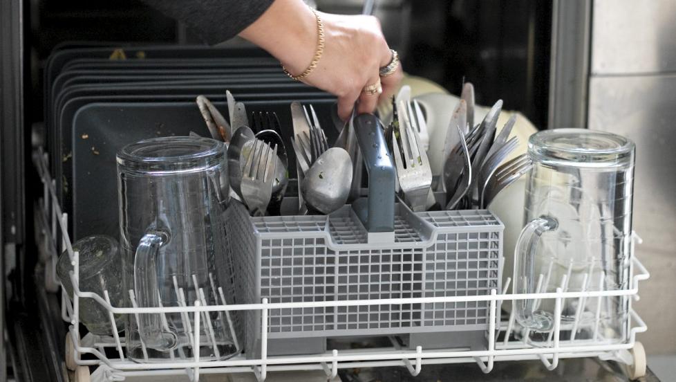 BAKTERIEKILDE: Utstyr fra oppvaskmaskin som ikke er vasket p� h�yere enn 65 grader, er smittekilder n�r sykdom g�r. Illustrasjonsfoto: Colourbox.com