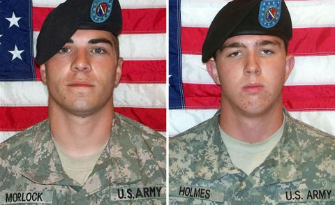 SIKTET: Jeremy Morlock og Andrew Holmes er blant soldatene som skal ha deltatt i � drepe sivile afghanere. Foto: U.S. ARMY / AFP / SCANPIX