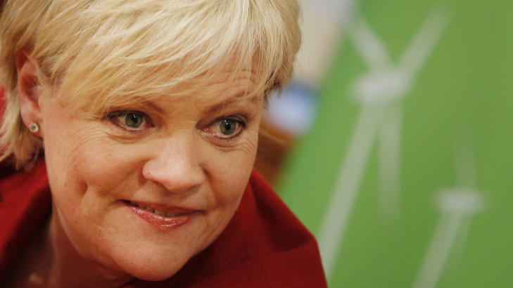 LANDSM�TE: Kristin Halvorsen startet partiets landsm�te i dag i Lillestr�m. Her fra pressekonferansen med SVs partiledelse onsdag tidligere denne uka. Foto: H�kon Mosvold Larsen / Scanpix