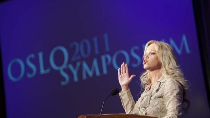 OSLO SYMPOSIUM: Hanne Nabintu Herland taler på den kristenkonservative samlingen. Foto: Oslo Symposium OSLO SYMPOSIUM: Hanne Nabintu Herland taler på den kristenkonservative samlingen. Foto: Oslo Symposium
