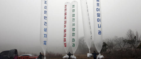 Sender DVD-ballonger til Nord-Korea