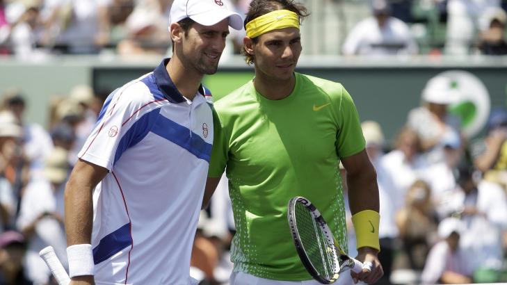KAMERATER: - Rafa er en god venn og en fantastisk konkurrent, sier Djokovic (.t.v.). Foto: AP Photo, Lynne Sladky