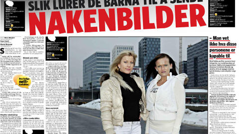 FALSKE FOTOGRAFER: Igjennom en serie har Dagbladet satt fokus p� falske fotografer som lurer til seg nakenbilder av jenter p� nett. Faksimile 23. mars.