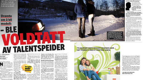 VOLDTATT: To unge jenter skulle v�re med p� modellfest, men forteller at de ble voldtatt av en talentspeider. Faksimile 24. mars