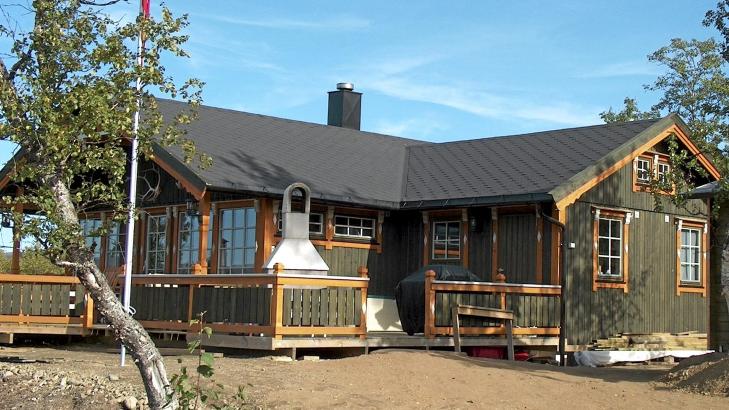 MIDGARD: Dette er Rana Hyttas mestselgende modell. Veiledende pris byggesett 502 800 kroner. FOTO: produsenten