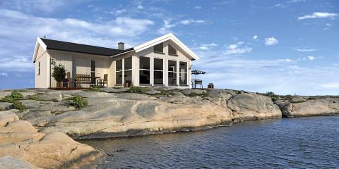 HOLMSBU: Dette var den mestselgende modellen til Drammens Hus & Hytter AS. Cirka 833 000 kroner ferdig oppsatt. FOTO: produsenten