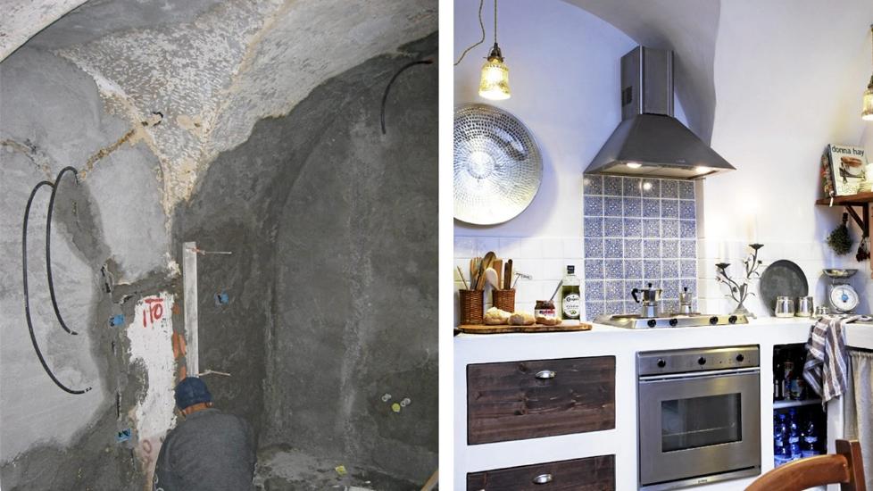 F�R OG ETTER: Kj�kkenet er bygget opp fra bunnen av. Foto: Privat/Margaret M. de Lange