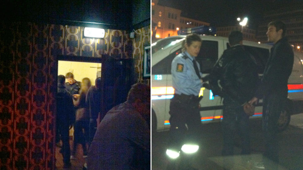 GJENGANGER: Her blir en algerier p�grepet to dager p� rad av politiet for lommetyveri. F�rst ble han p�grepet p� utestedet Mono p� torsdag, og deretter utenfor Internasjonalen - et lite steinkast unna - p� fredag. Foto: Eugene Brandal Laran/Harald Klungtveit/Dagbladet