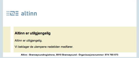 Mer tr�bbel for Altinn