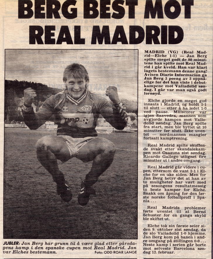 FRA MINNEBOKA: Han fikk leve det livet alle fotballinteresserte gutter hadde p� 80-tallet. Feit bil, haugevis med kontanter og Diego Maradona som festkompis.- Jeg var nok en Playboy. Det var slik i Spania at vi festet da vi hadde fri. Midtuke eller helg. N� er det sikkert �tte �r siden jeg var p� byen med gutta, sier han.  Foto: Odd Roar Lange/Faksimile