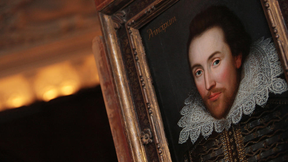 UKJENT STORHET: Vi vet lite om William Shakespeares liv. Han ble f�dt i 1564 og d�de i 1616. I mellomtiden skrev han noen av verdenslitteraturens mest kjente skuespill. Foto: AP/Scanpix.