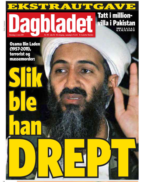 EKSTRA: Faksimile av dagens ekstrautgave av Dagbladet.