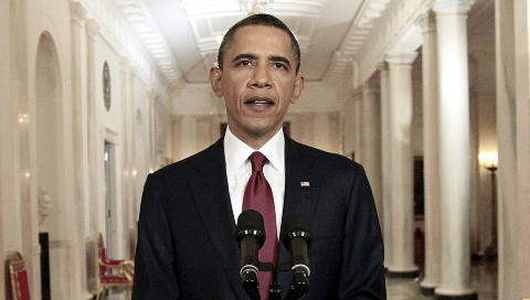 KUNNGJORDE NYHETEN: President Barack Obama kunngjorde Osama bin Ladens d�d kort tid etter spesialoperasjonen i Pakistan. Foto: AP Photo/Pablo Martinez Monsivais/Scanpix