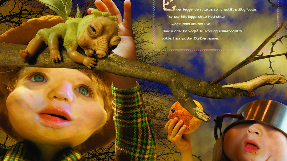 BLANDET OPPLEVELSE: Endre Lund Eriksens nye bildebok er en veldreid historie akkopagnert av Lars Aurtandes merkelige og frodige illustrasjoner.
Bilde: FRA BOKA