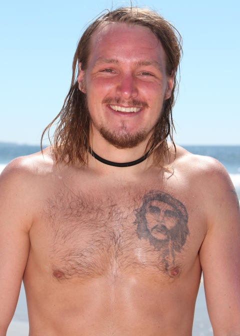 TATOVERINGA: Her er Mads Kristoffer Borch Michalsens tatovering av Che Guevara. Tatoveringa tok han for snart fem �r siden. Foto: TV3