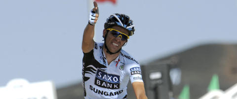 Contador overtok ledertr�ya i Giroen