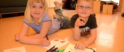 Mats (5) og Marte (6) kan f� designe luksusbil