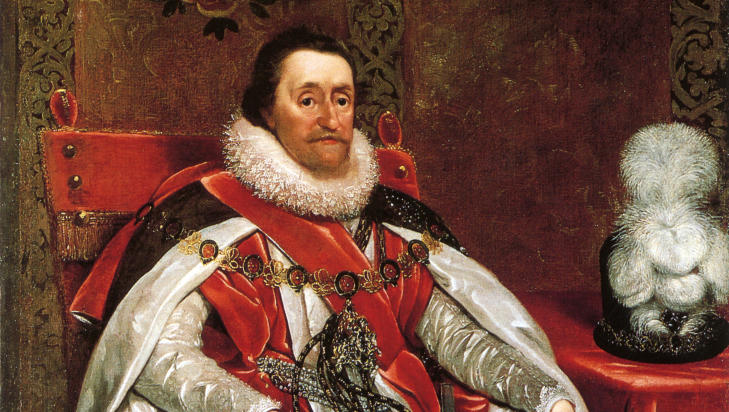VILLE IKKE BRUKE MEDISIN FRA D�DE MENNESKER: Jakob I av England nektet � bruke medisin lagd av d�de mennesker.