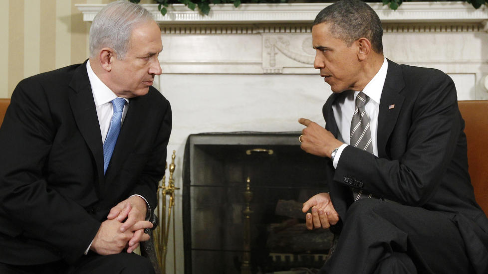 ANSPENT M�TE:  Barack Obama og Israels statsleder Benjamin Netanyahu m�ttes i Det hvite hus i dag. Foto: AP Photo/Charles Dharapak