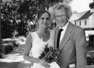 Alle gode ting er tre: Dag Solstad giftet seg med Therese Bj�rneboe i 1995.