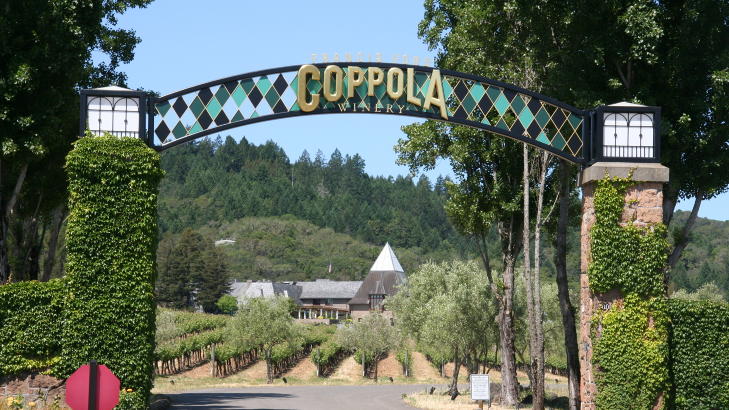 I SONOMA-DALEN: Francis Ford Coppola Winery i Geyserville utenfor San Francisco.