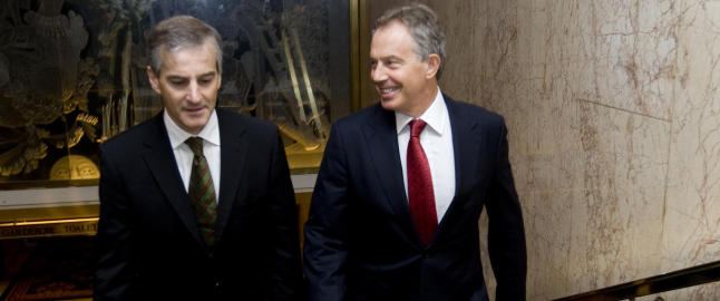 Jonas m�ter Tony Blair i Oslo