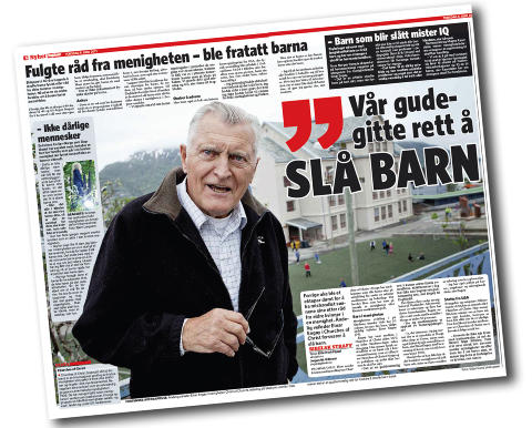 SKAPTE DEBATT: Menighetsleder Einar Engøy i en lokal menighet under Churches of Christ på Skedsmokorset. Faksimile: Dagbladet SKAPTE DEBATT: Menighetsleder Einar Engøy i en lokal menighet under Churches of Christ på Skedsmokorset. Faksimile: Dagbladet